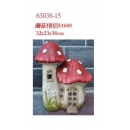 蘑菇情侶擺飾  田園擺飾系列(y14844立體雕塑.擺飾  立體擺飾系列   立體童趣擺飾系列)